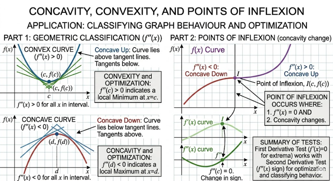 concavity and inflexion diagram