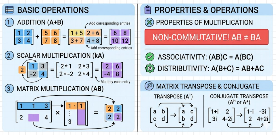 Matrix algebra diagram